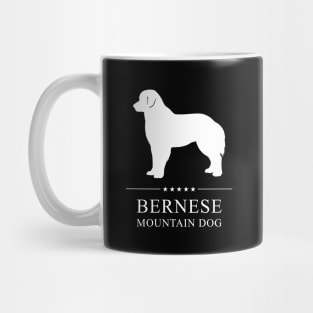 Bernese Mountain Dog White Silhouette Mug